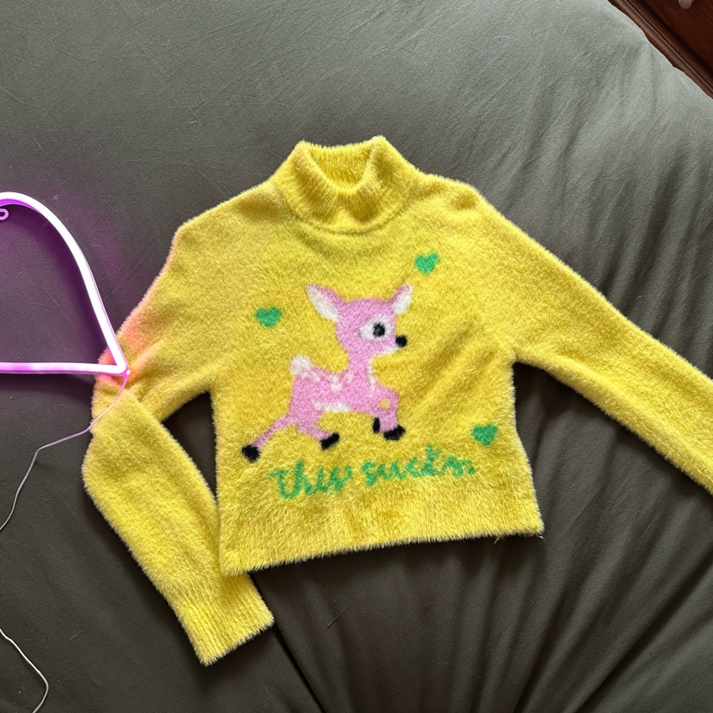 Urban outfitters crop mock neck sweater